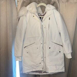 Andrew Marc Women's White Puffer Coat